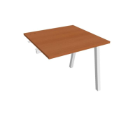 Pracovný stôl UNI A, k pozdĺ. reťazeniu, 80x75,5x80 cm, čerešňa/biela