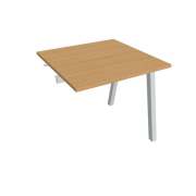 Pracovný stôl UNI A, k pozdĺ. reťazeniu, 80x75,5x80 cm, buk/sivá