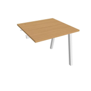 Pracovný stôl UNI A, k pozdĺ. reťazeniu, 80x75,5x80 cm, buk/biela