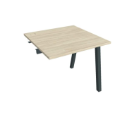 Pracovný stôl UNI A, k pozdĺ. reťazeniu, 80x75,5x80 cm, agát/čierna