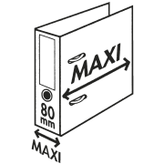 Zakladač pákový Esselte celoplastový A4 MAXI 8cm sivý