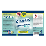 CleanFit dezinfekčný roztok Etylakohol 70% citrus 1 l + rozprašovač ZDARMA