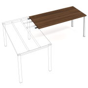 Pracovný stôl Uni, reťaziaci, 120x75,5x60 cm, agát/biela